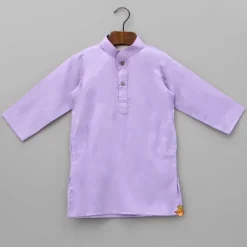 Discount Lovely Lilac Kurta With Floral Embroidered Jacket And Pyjama BOY Indian Ethnic Wear | Ethnic Sets