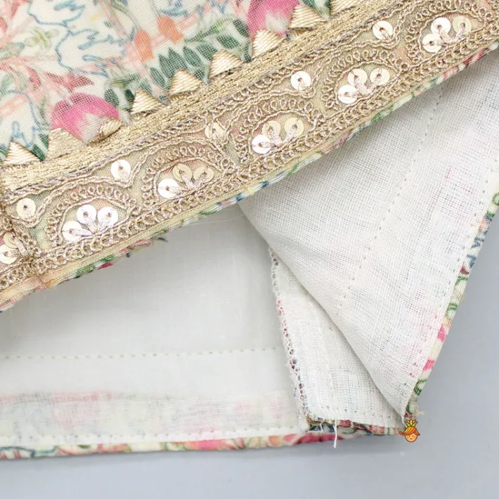 Hot Lovely Printed Lace Work Top And Lehenga With Dupatta Ethnic Wear | Lehengas & Ghagras