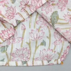 Online Lurex Striped Hand Block Floral Printed Stylish Pink Kurta And Dhoti BOY Twinning Sets | Indian Ethnic Wear
