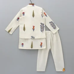 Fashion Mandarin Collar Kurta With Pocket Detail Jacket And Pyjama BOY Indian Ethnic Wear | Ethnic Sets