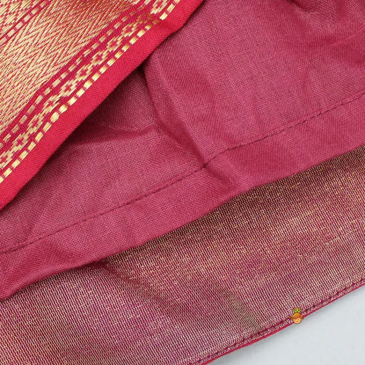 Hot Maroon Embroidered Strappy Layered Dress Dresses & Sets | Ethnic Wear
