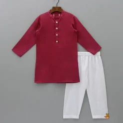 Fashion Maroon Ethnic Kurta With Floral Sequins Embroidered Jacket And Pyjama BOY Indian Ethnic Wear | Ethnic Sets