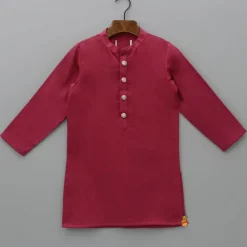 Fashion Maroon Ethnic Kurta With Floral Sequins Embroidered Jacket And Pyjama BOY Indian Ethnic Wear | Ethnic Sets