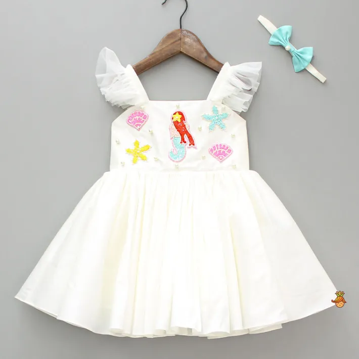 Online Mermaid Themed Flared Dress With Bowie Headband Dresses & Sets | Dresses