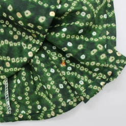 Sale Mirror Work And Bandhani Printed Dark Green Fancy Short Kurti Ethnic Wear | Kurtis & Jumpsuits
