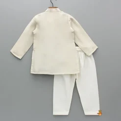 Discount Mor Pankh Embroidered Shimmer Kurta And Pyjama BOY Twinning Sets | Indian Ethnic Wear