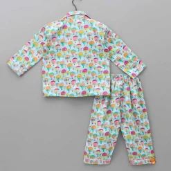 Discount Multi Colour Hot Air Balloon Print Sleepwear Sleepwear