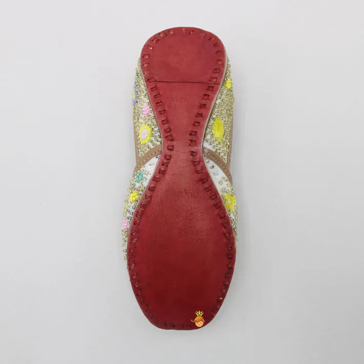 Best Multi Colour Thread And Bead Work Jutti Shoes