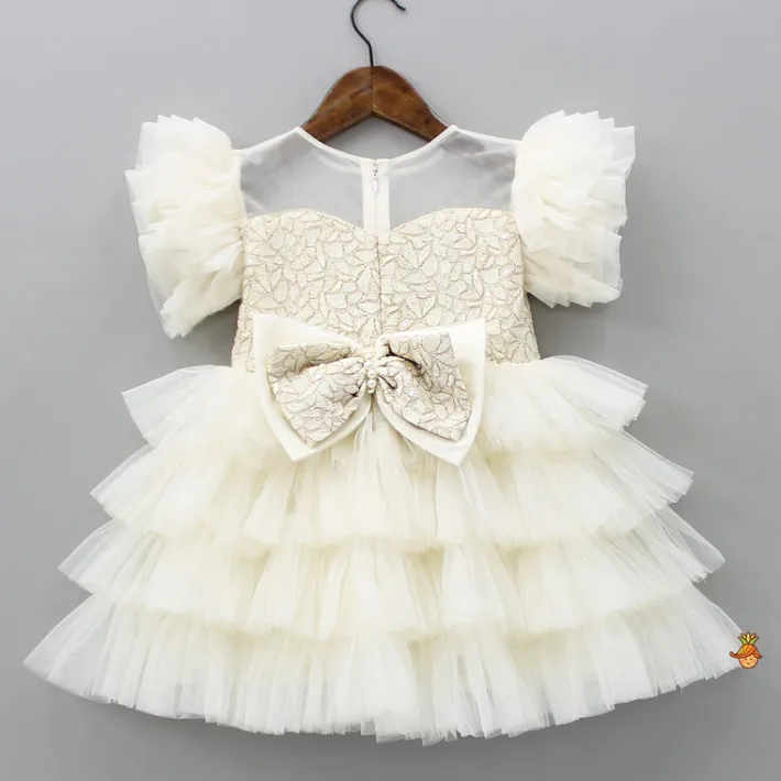 Online Multi Layered Off White Dress Dresses & Sets | Dresses