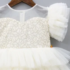 Online Multi Layered Off White Dress Dresses & Sets | Dresses