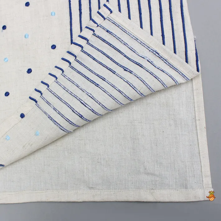 Outlet Multi Pattern Embroidered Off White Kurta With Pyjama BOY Indian Ethnic Wear | Ethnic Sets