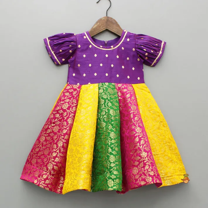 New Multicolour Anarkali Kurti With Pant And Dupatta Ethnic Wear | Churidars & Salwars