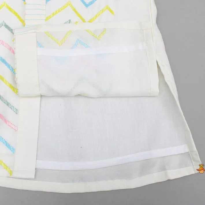 Outlet Multicolour Cut Dana Embroidered Kurta And Pyjama BOY Indian Ethnic Wear | Ethnic Sets