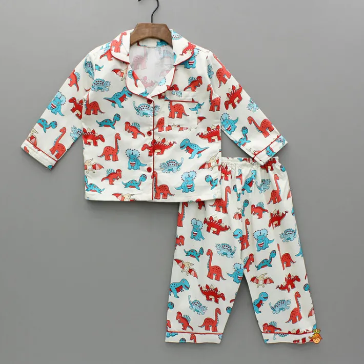 Hot Multicolour Dinosaur Printed Sleepwear BOY Sleep Wear | Sleepwear