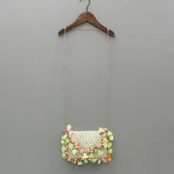Discount Multicolour Embroidered Green Sling Bag Bags