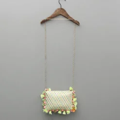 Discount Multicolour Embroidered Green Sling Bag Bags