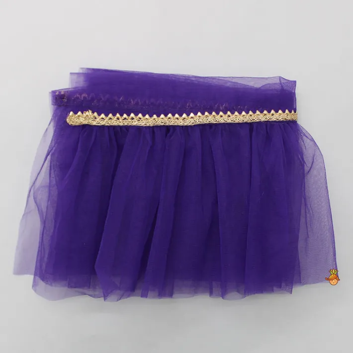 Best Multicolour Embroidered Pleated Top And Lehenga With Net Dupatta Ethnic Wear | Lehengas & Ghagras