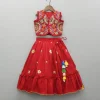 New Multicolour Embroidered Red Top And Lehenga Ethnic Wear | Lehengas & Ghagras