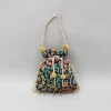 Hot Multicolour Embroidered Velvet Potli Bag Bags