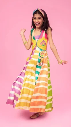 Online Multicolour Flared Kurti And Matching Hairband Ethnic Wear | Kurtis & Jumpsuits