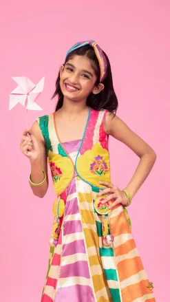 Online Multicolour Flared Kurti And Matching Hairband Ethnic Wear | Kurtis & Jumpsuits