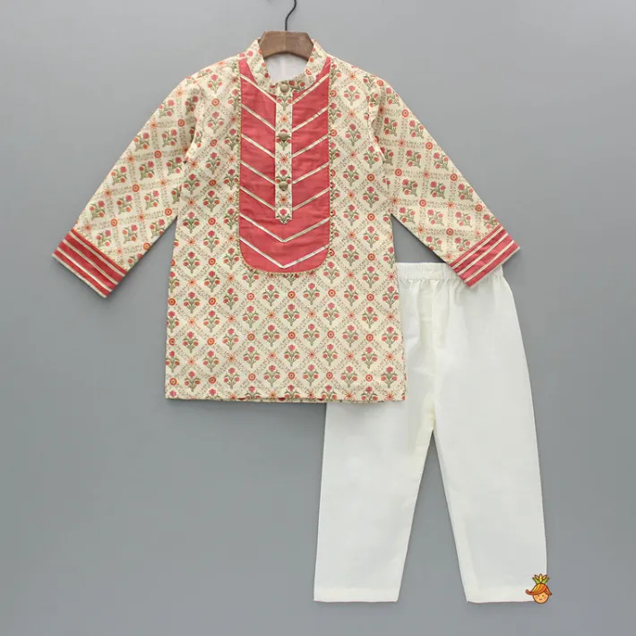 Best Multicolour Floral Printed Kurta And Pyjama BOY Twinning Sets | Indian Ethnic Wear
