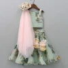 Discount Multicolour Floral Printed Tie Up Top With Lehenga And Net Dupatta Ethnic Wear | Lehengas & Ghagras