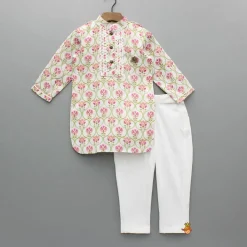 Outlet Multicolour Floral Printed Kurta And Pant BOY Indian Ethnic Wear | Ethnic Sets