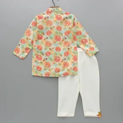 Clearance Multicolour Floral Printed Kurta And Pyjama BOY Indian Ethnic Wear | Ethnic Sets