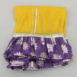 Sale Multicolour Floral Printed Crop Top With Lehenga And Net Dupatta Twinning Sets | Ethnic Wear