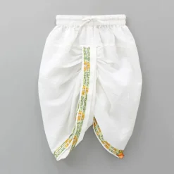 Outlet Multicolour Hand Block Printed Kurta With Lace Work Jacket And White Lurex Striped Dhoti BOY Twinning Sets | Indian Ethnic Wear