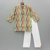 Online Multicolour Ikkat Printed Kurta And Pyjama BOY Indian Ethnic Wear | Ethnic Sets