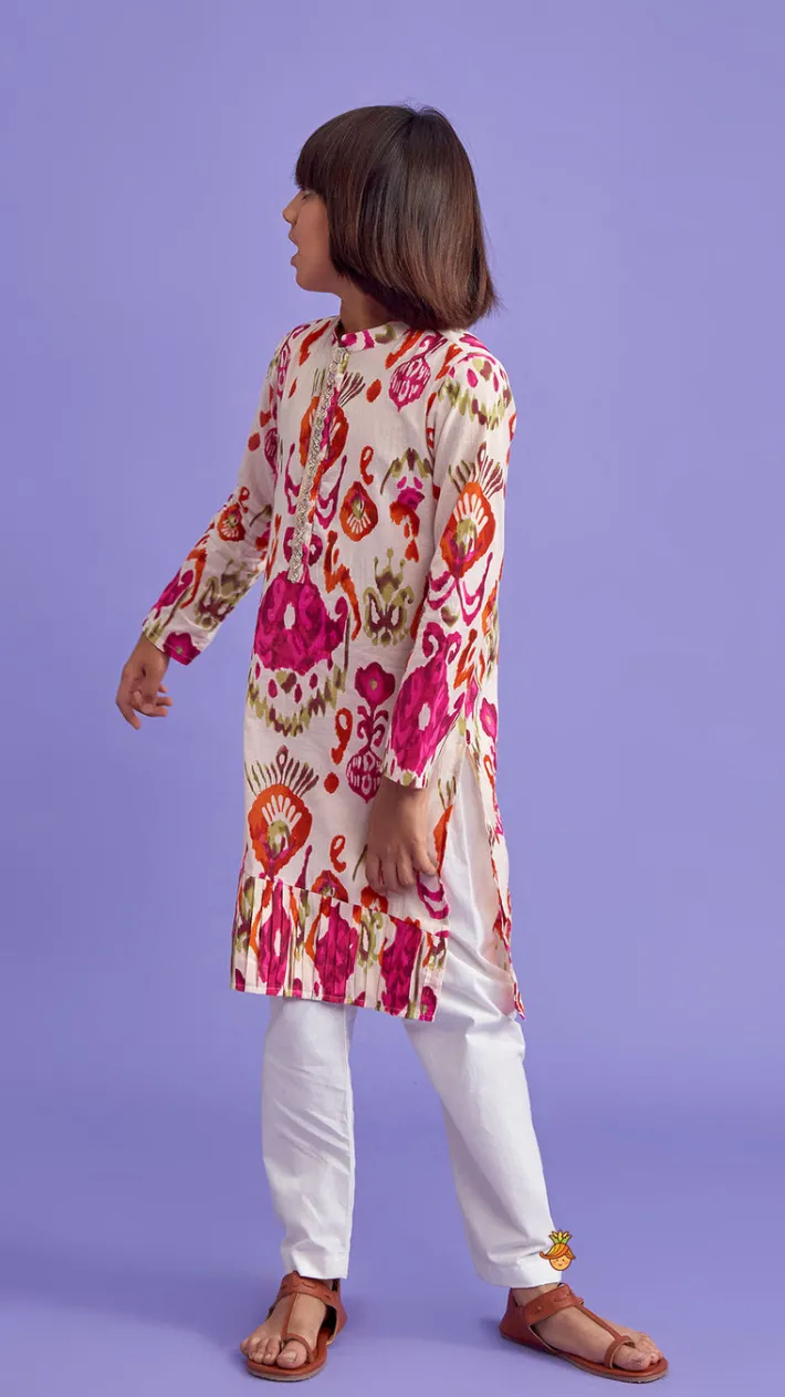 Online Multicolour Pleated Hem Kurta And Pyjama BOY Indian Ethnic Wear | Ethnic Sets