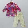 Online Multicolour Printed Asymmetrical Hem Kurta And Pyjama BOY Indian Ethnic Wear | Ethnic Sets