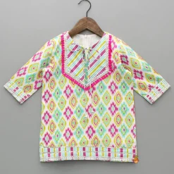 Online Multicolour Printed Kurti And Palazzo With Dupatta Ethnic Wear | Palazzos & Shararas
