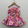 Sale Multicolour Printed Purple Strappy Dress Dresses & Sets | Dresses