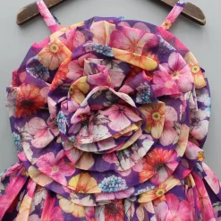 Sale Multicolour Printed Purple Strappy Dress Dresses & Sets | Dresses