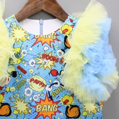 Best Multicolour Printed Ruffled Dress Dresses & Sets | Dresses