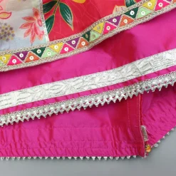 Discount Multicolour Printed Top And Layered Lehenga With Dupatta Ethnic Wear | Lehengas & Ghagras
