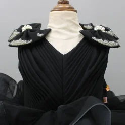 Online Multicolour Ruffle Net Black Dress Dresses & Sets | Dresses
