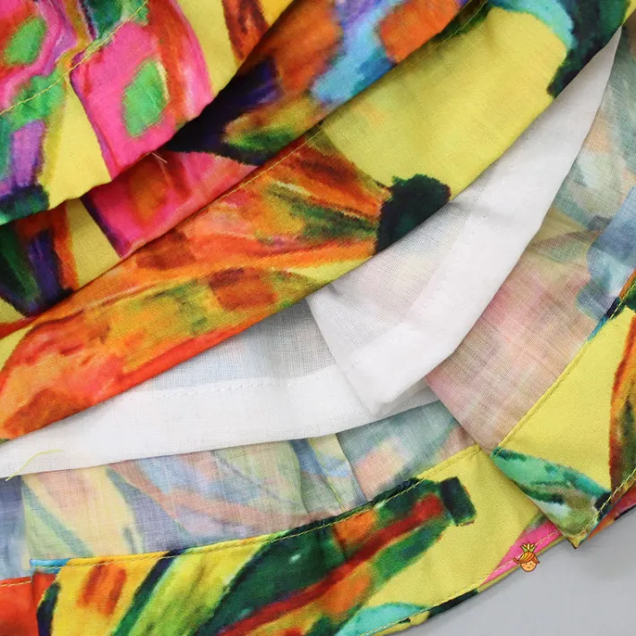 Best Multicolour Smocked Back Top With Elasticated Skirt And Head Band Dresses & Sets | Sets