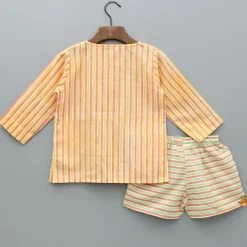 Outlet Multicolour Striped Top And Shorts BOY Sleep Wear | Sleepwear