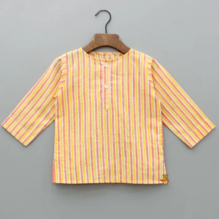 Outlet Multicolour Striped Top And Shorts BOY Sleep Wear | Sleepwear