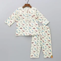 Hot Multicoloured Animal Printed Top And Pyjama BOY Sleep Wear | Sleepwear