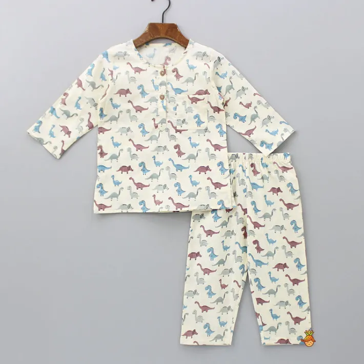 Hot Multicoloured Animal Printed Top And Pyjama BOY Sleep Wear | Sleepwear