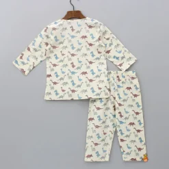 Hot Multicoloured Animal Printed Top And Pyjama BOY Sleep Wear | Sleepwear