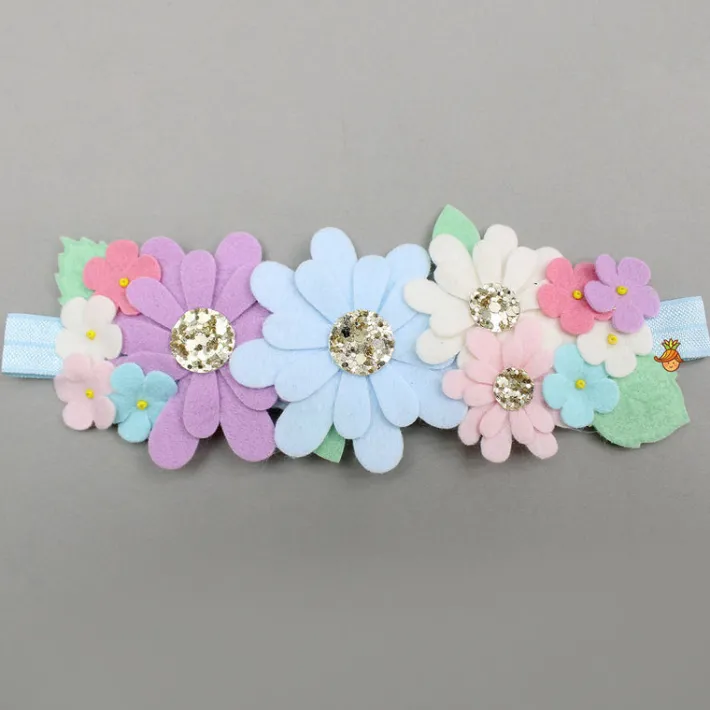 Best Multicoloured Artificial Flower Embellished Head Band Hair Accessories | Head Bands