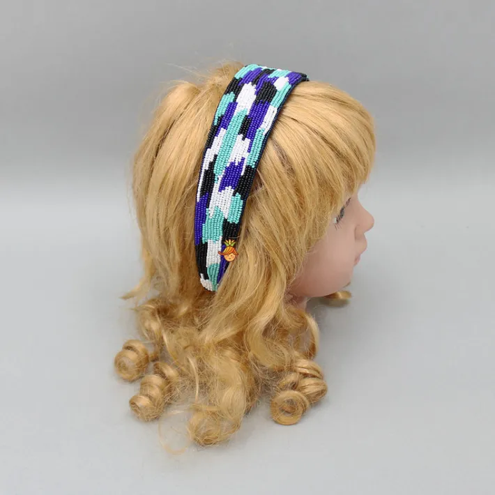 Fashion Multicoloured Beaded Work Hairband Hair Accessories | Hair Bands