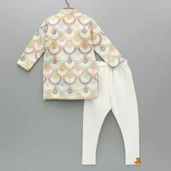 Outlet Multicoloured Embroidered Sherwani With Churidar BOY Twinning Sets | Indian Ethnic Wear