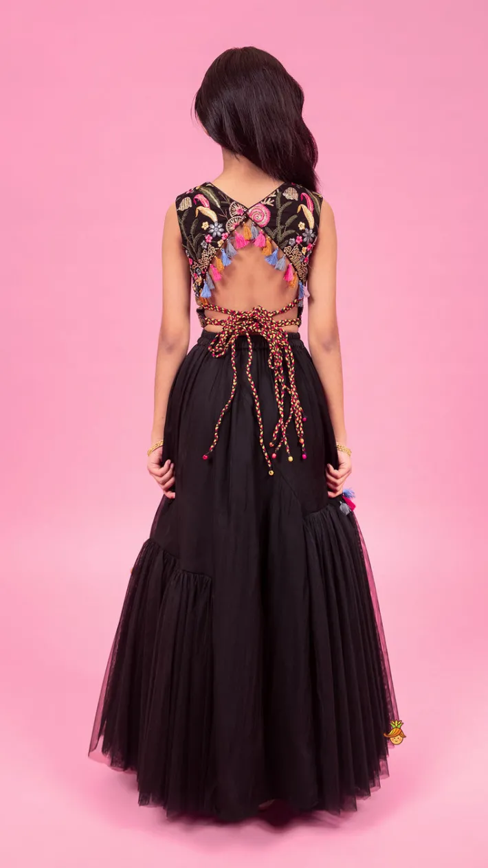 Fashion Multicoloured Embroidered Top And Lehenga Ethnic Wear | Lehengas & Ghagras